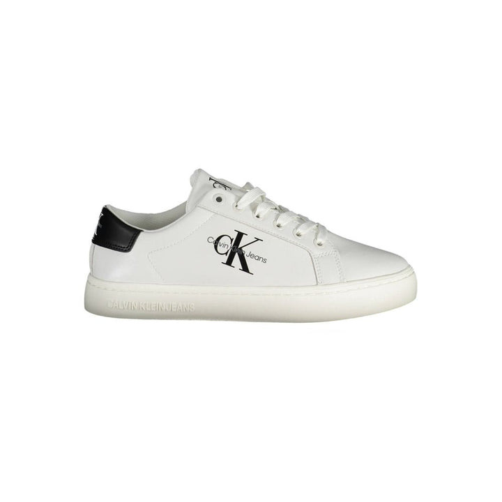 White Polyester Sneaker