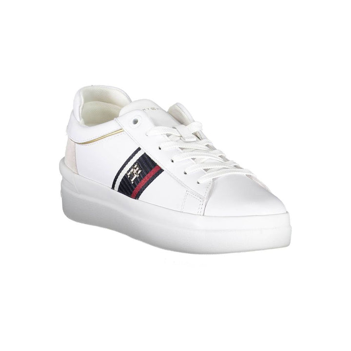 White Polyester Sneaker
