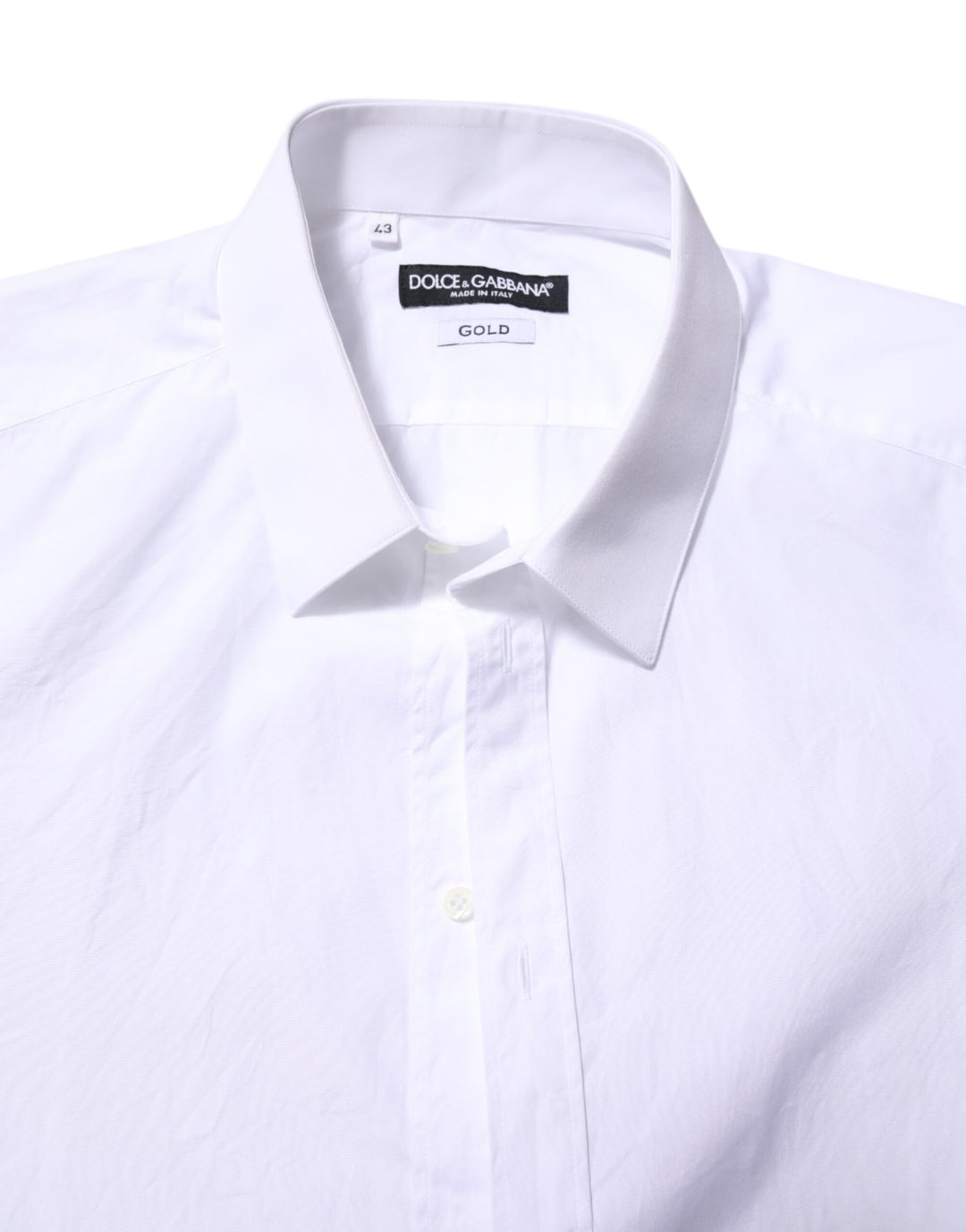 White Cotton GOLD Long Sleeves Formal Shirt