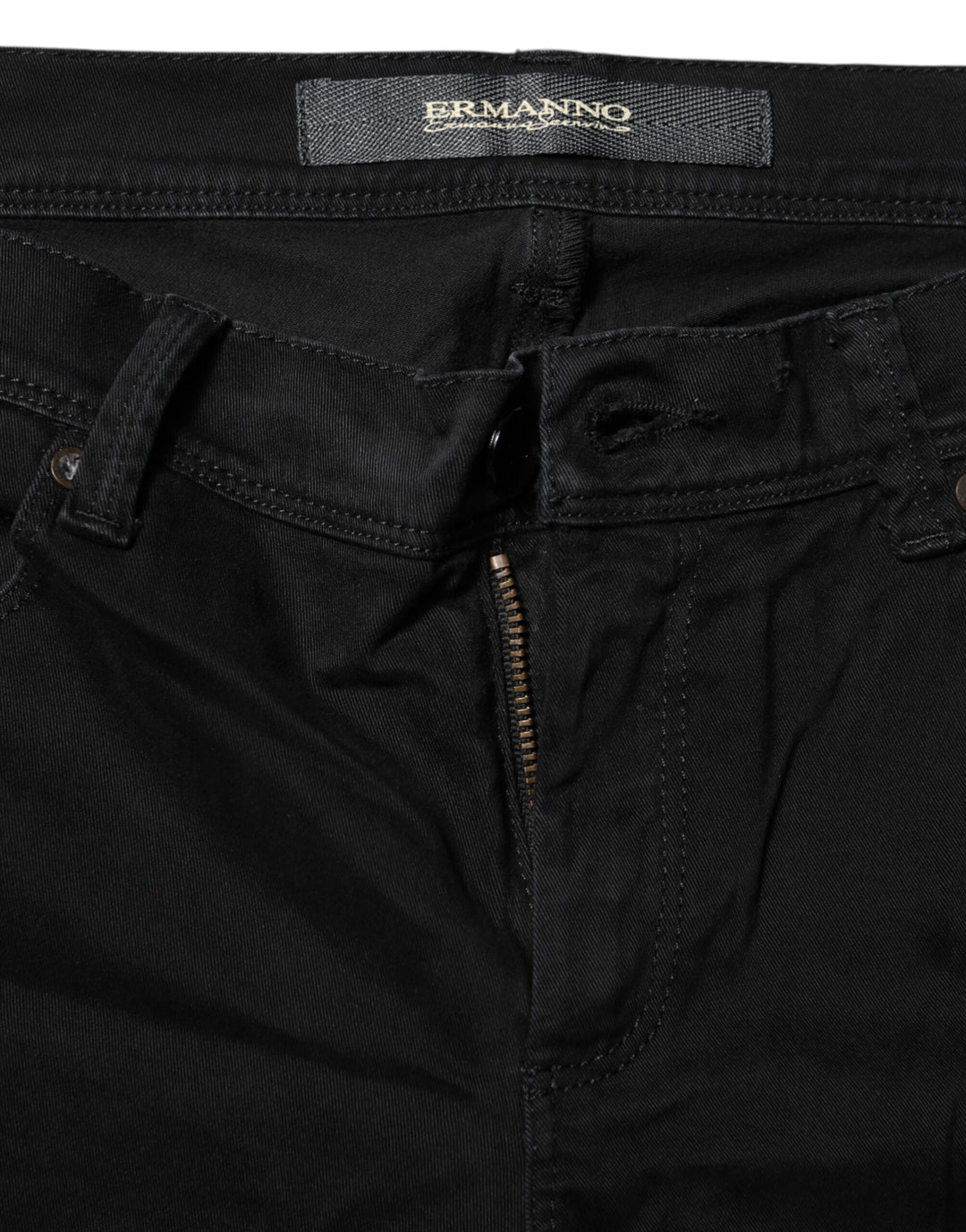 Black Cotton Stretch Flared Bootcut Denim Jeans