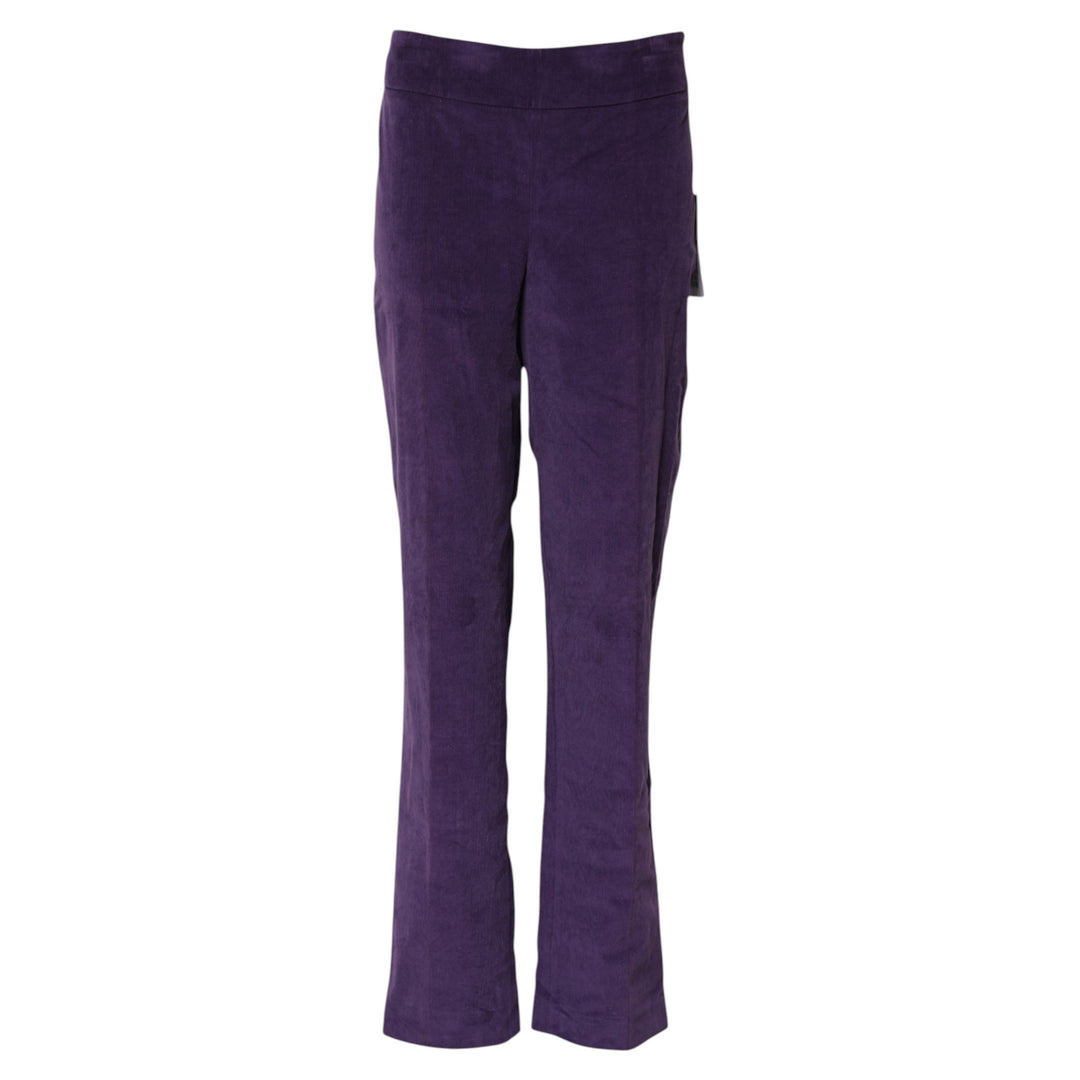 Purple High Waisted Flared Pants