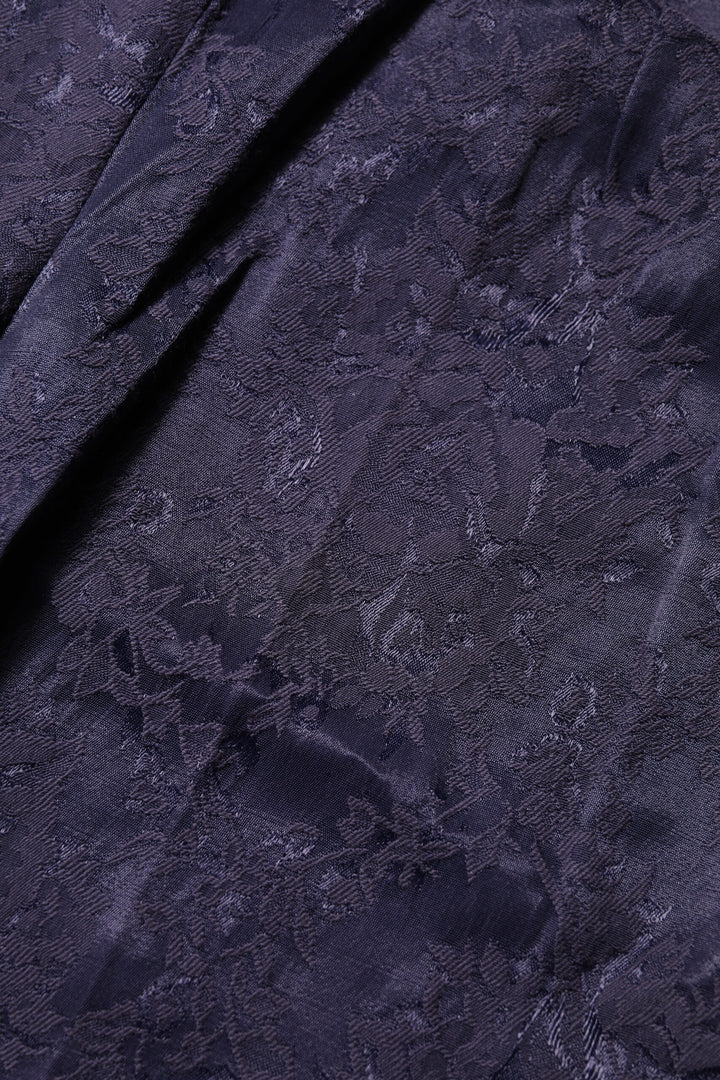 Purple Jacquard High Waisted Pants