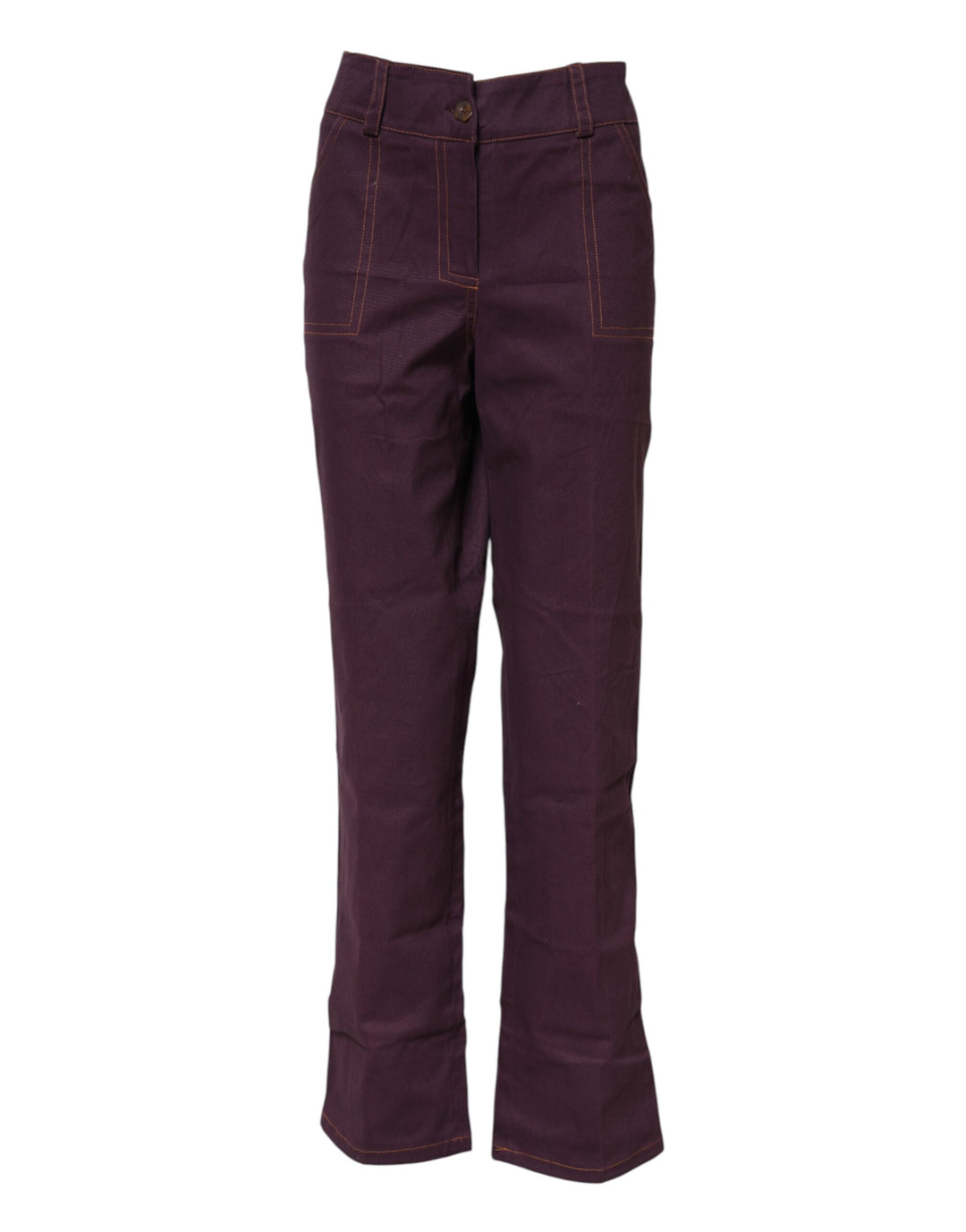 Purple High Waisted Tapered Pants