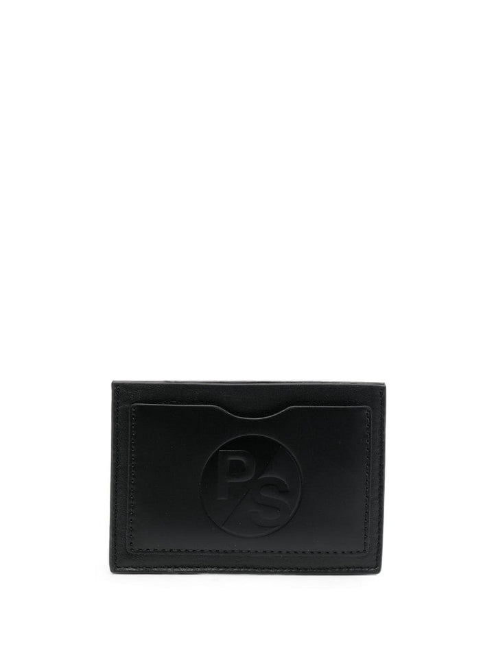 PAUL SMITH debossed-logo leather cardholder-0