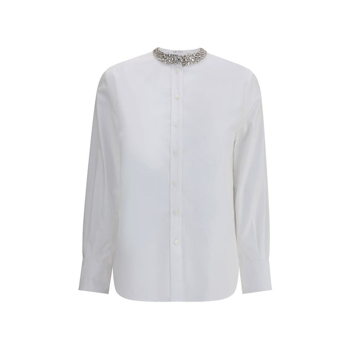 Shirt with embellished collar