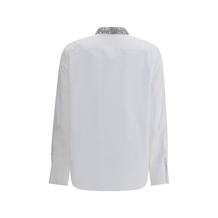 Shirt with embellished collar