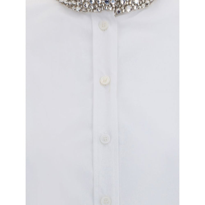 Shirt with embellished collar