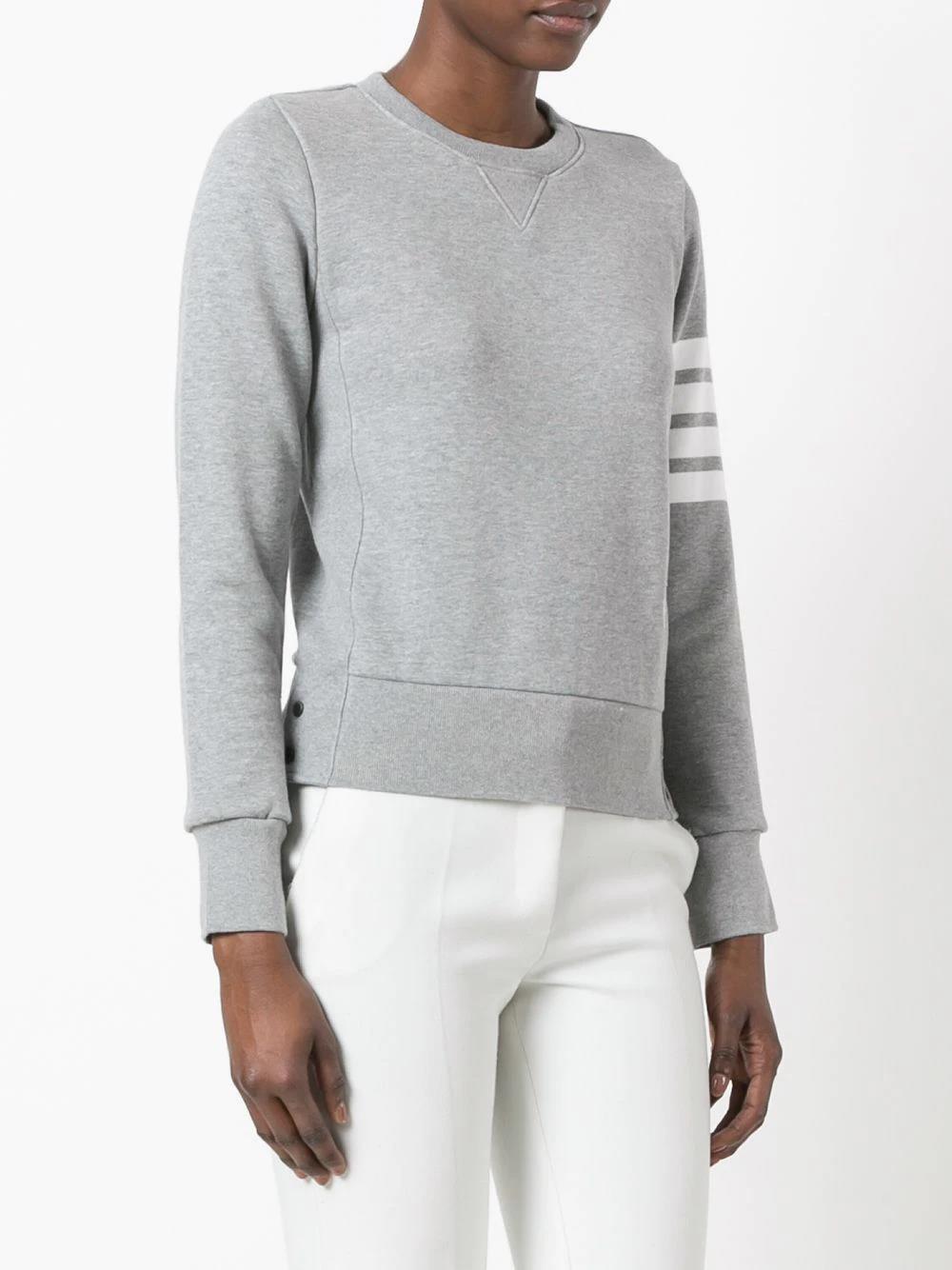 four-bar stripe cotton sweatshirt-5