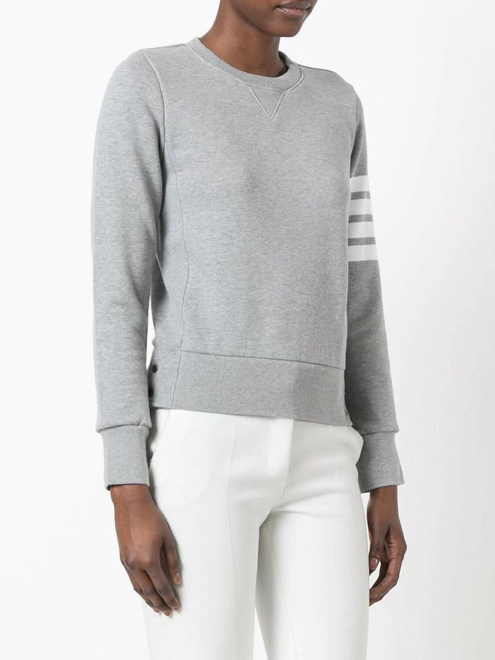 four-bar stripe cotton sweatshirt-5