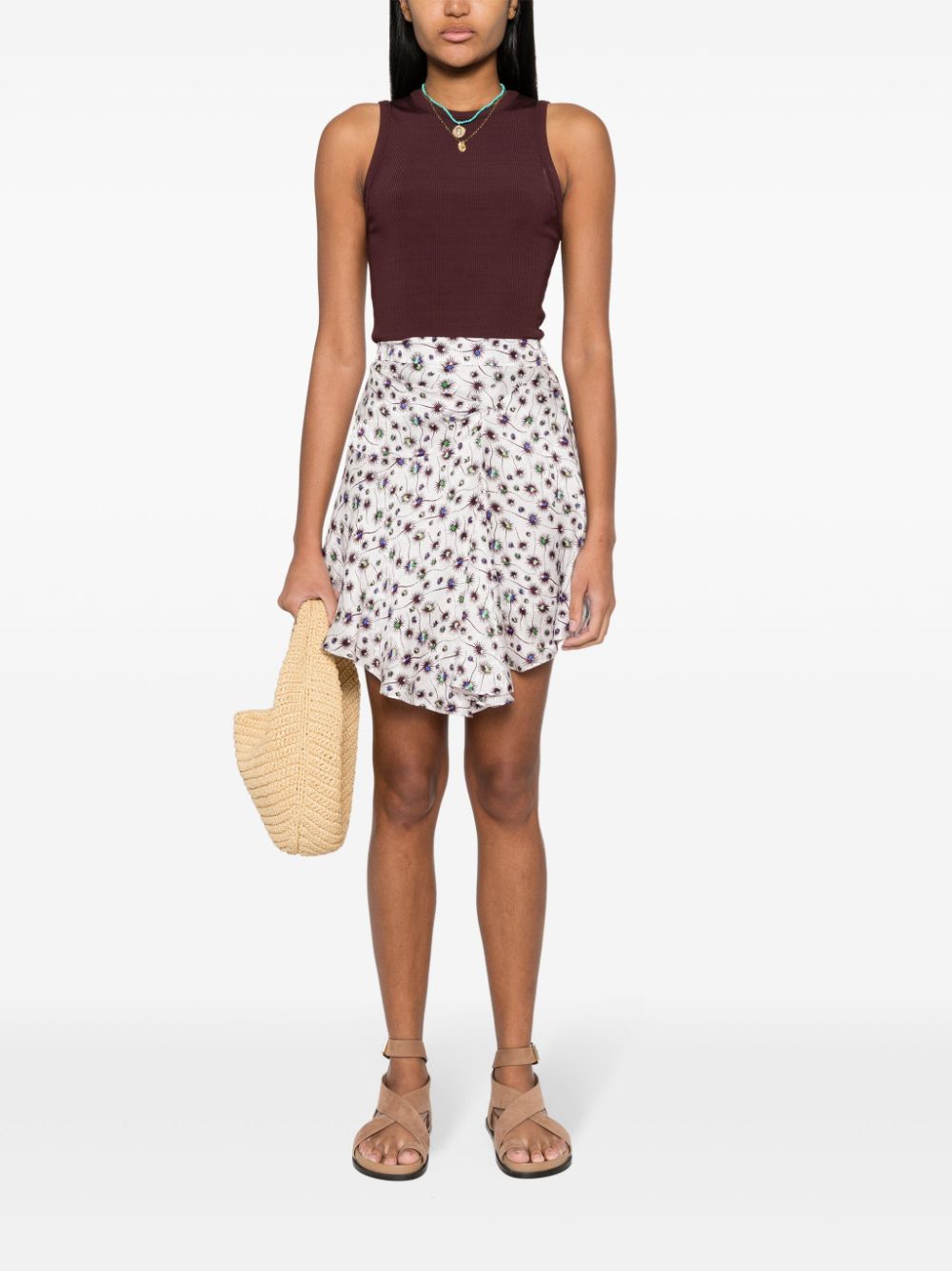 Selena asymmetric draped skirt-2