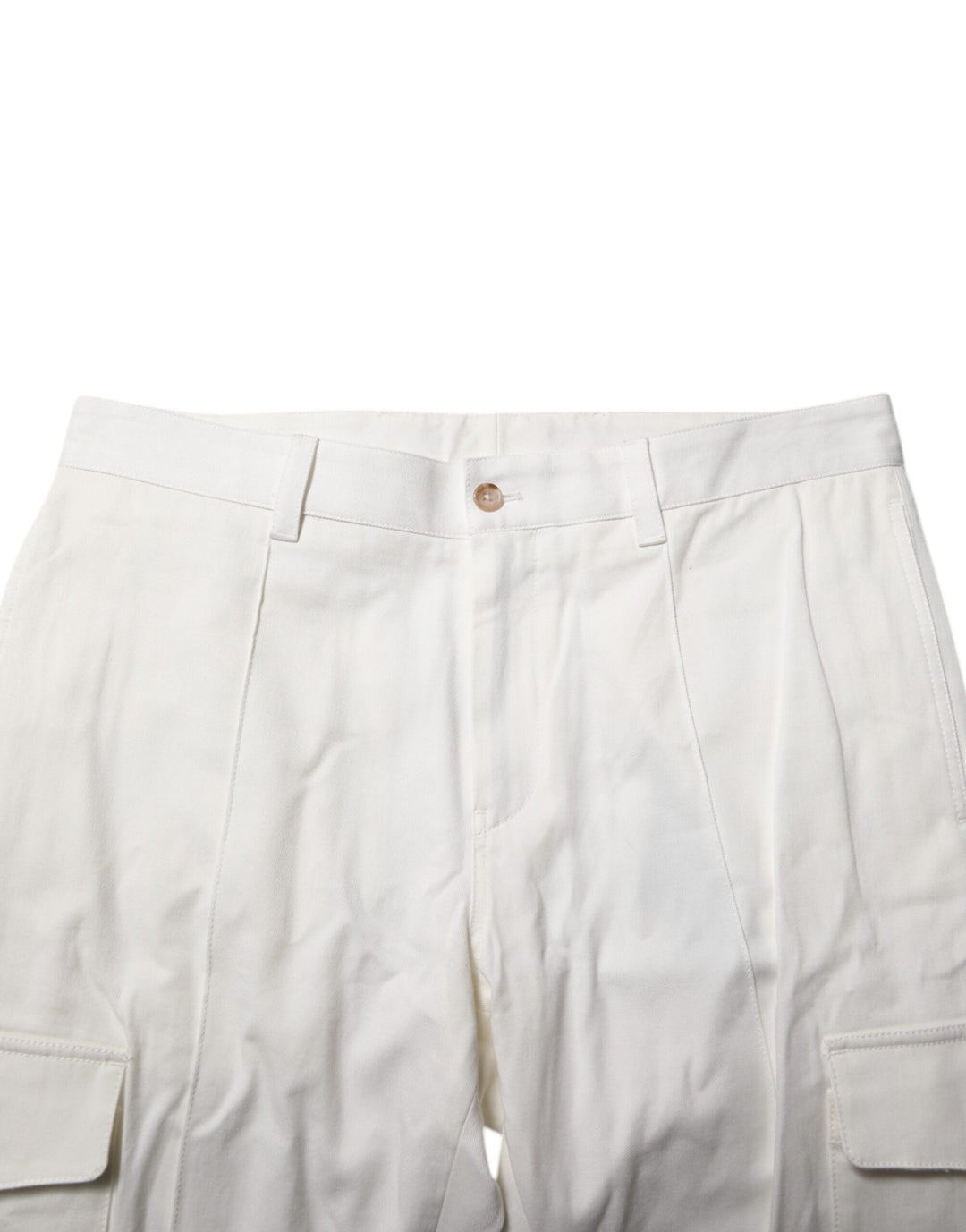 White Cotton Jogger Cargo Skinny Men Pants