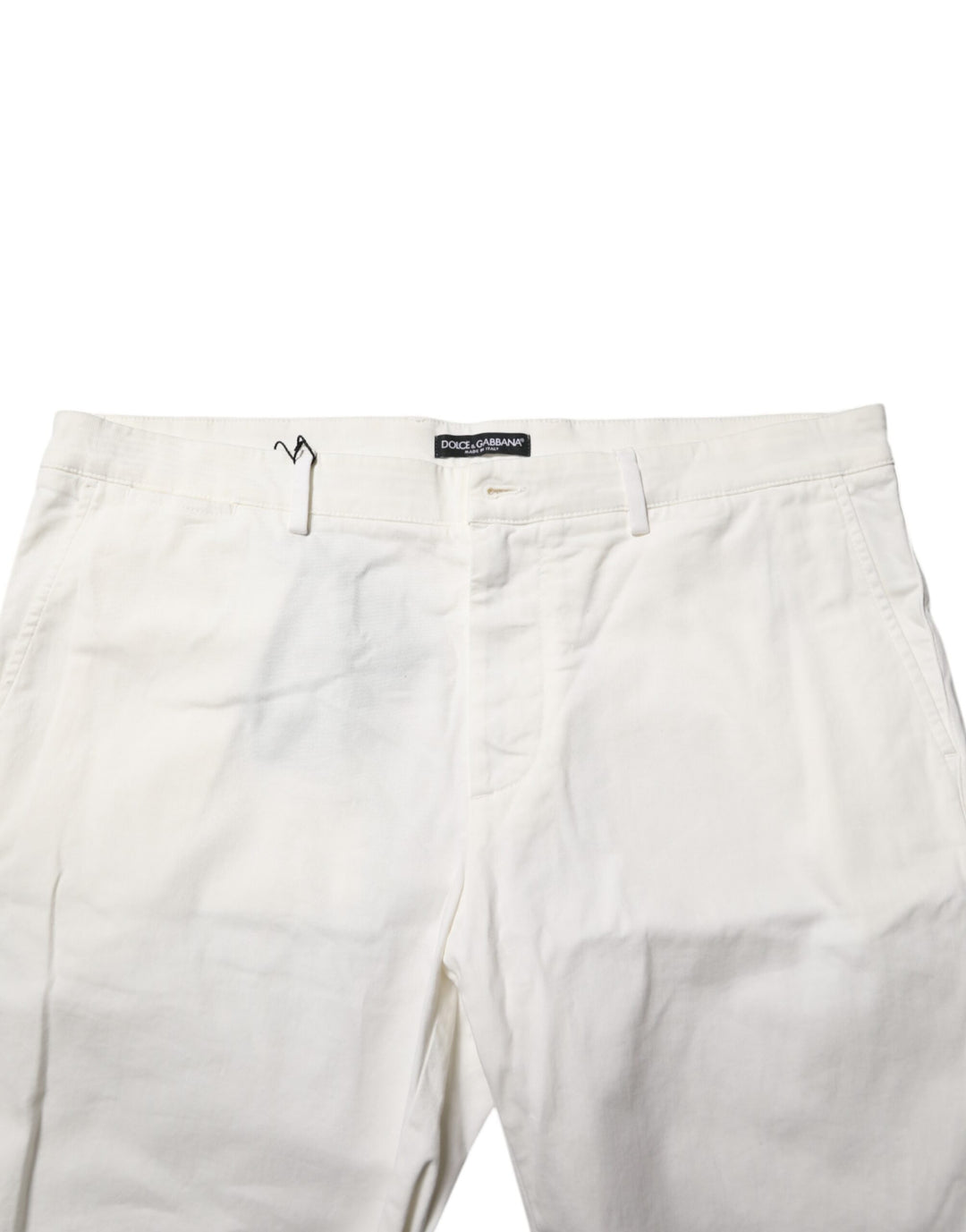 White Chinos Cotton Stretch Men Casual Shorts