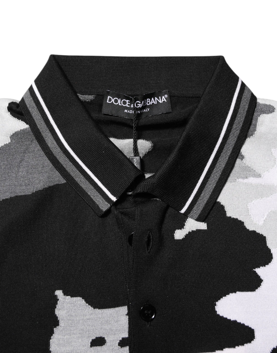 Multicolor Camouflage Collared Polo T-shirt