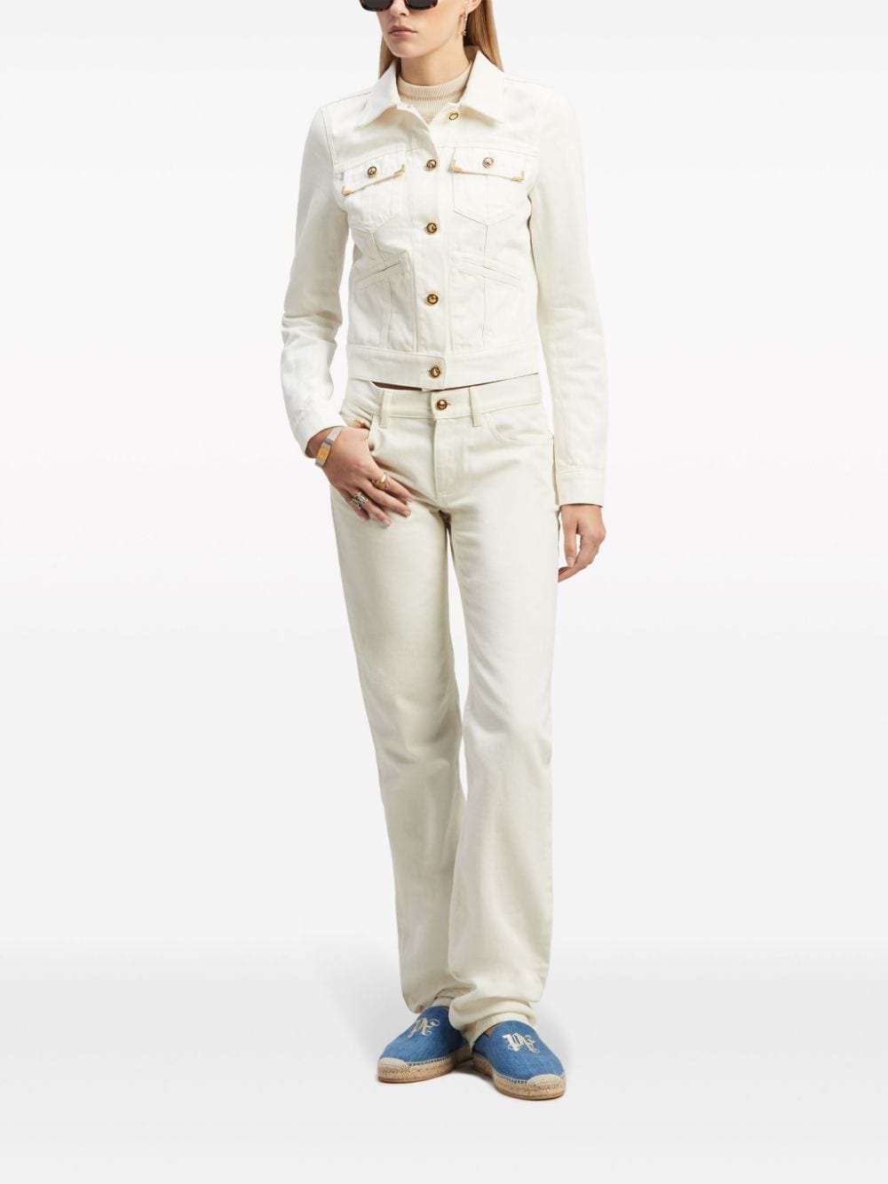 monogram straight-leg jeans-1