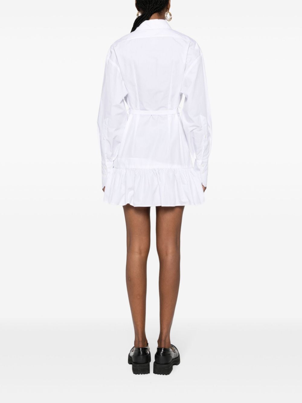 ruffled mini shirt dress-4