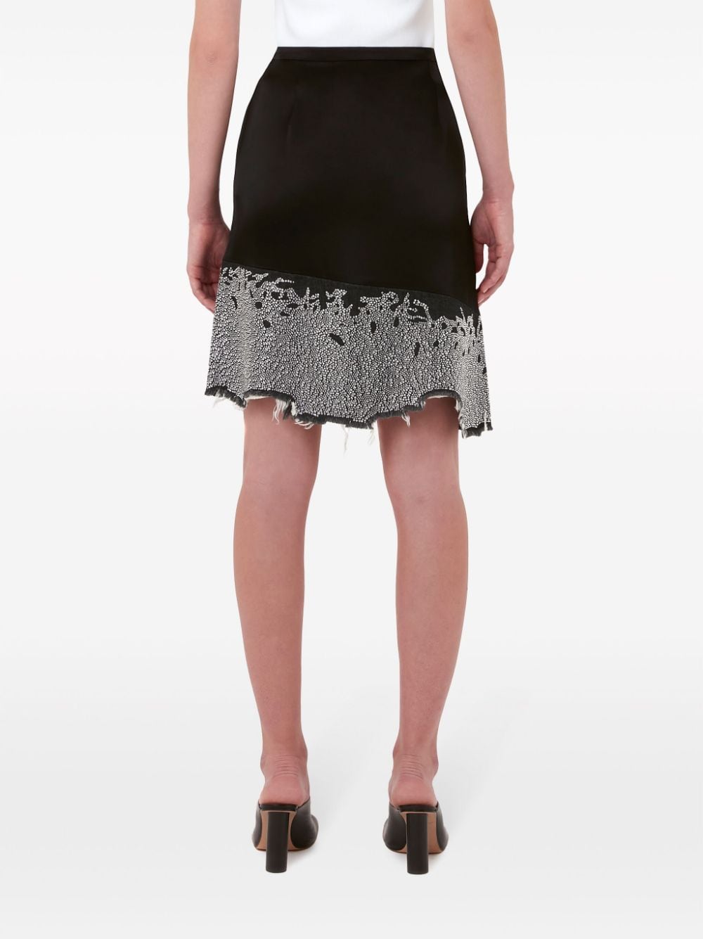 JWAnderson glitter-detail asymmetric skirt-3