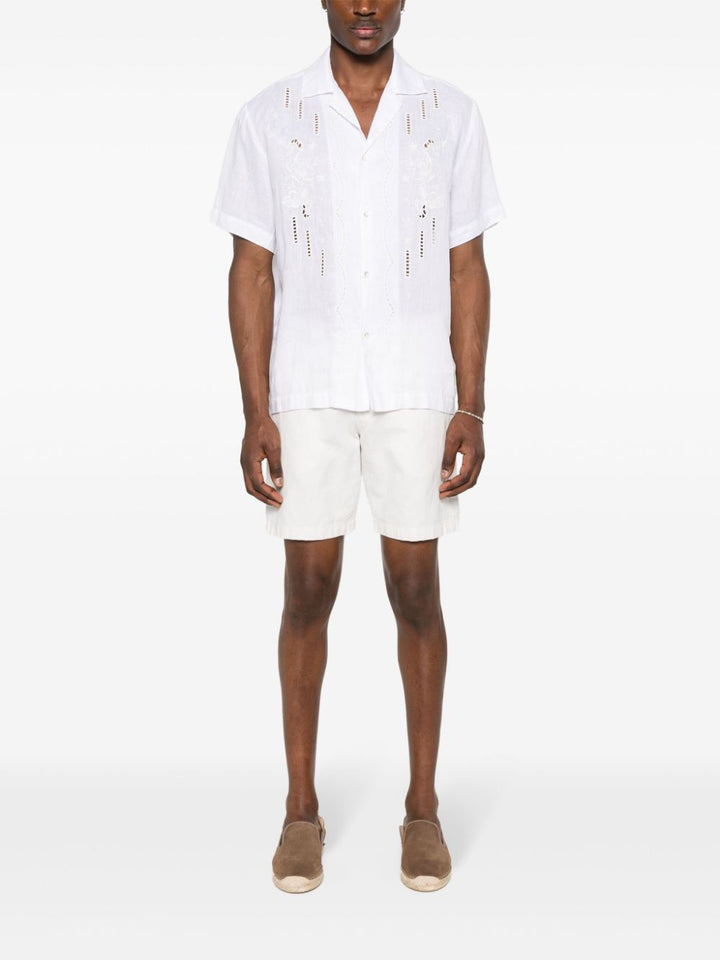 floral-embroidery linen shirt-4