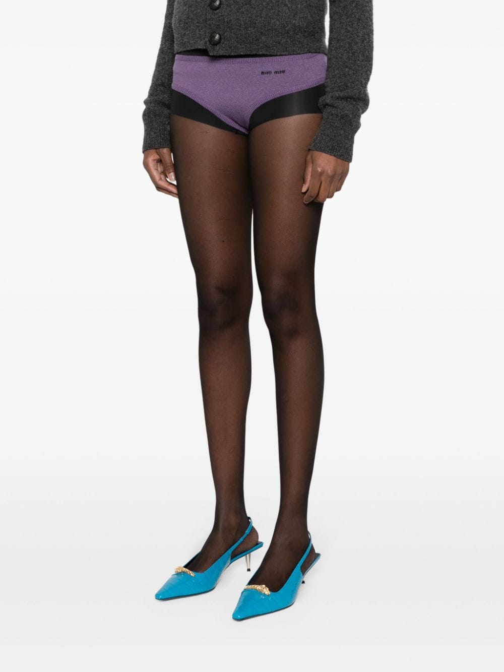 knitted mini shorts-8