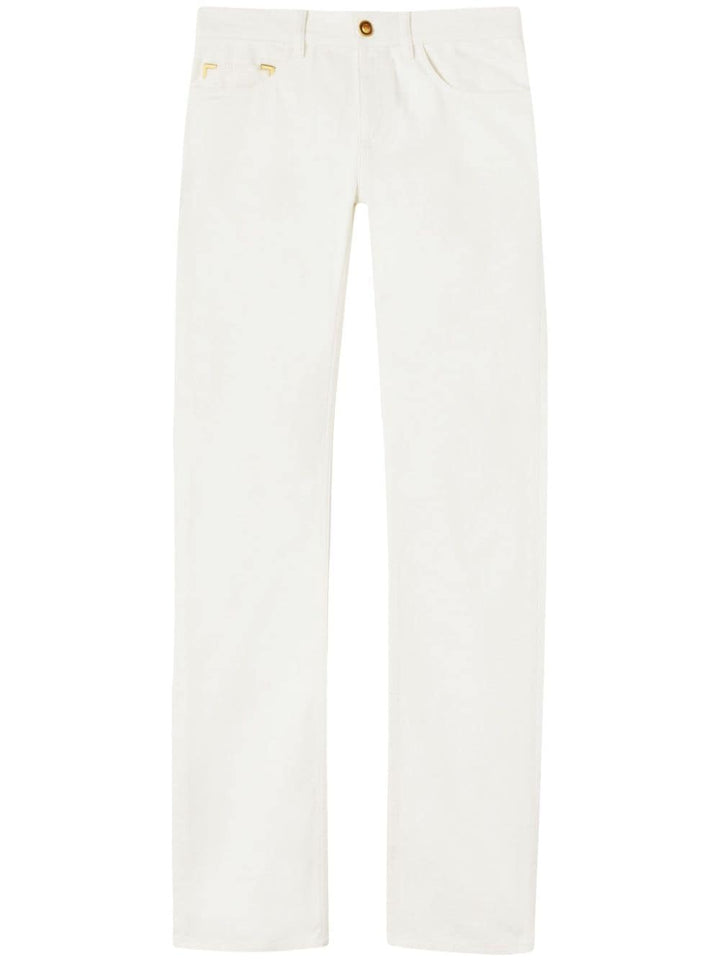 monogram straight-leg jeans-0