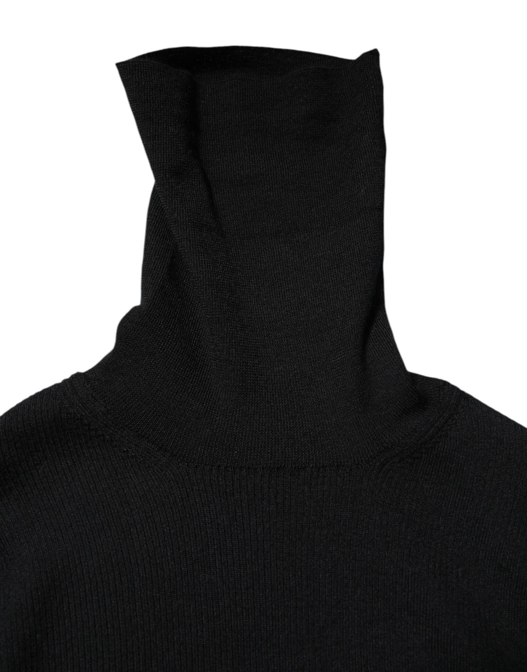 Black Long Sleeves Turtle Neck Mini Dress