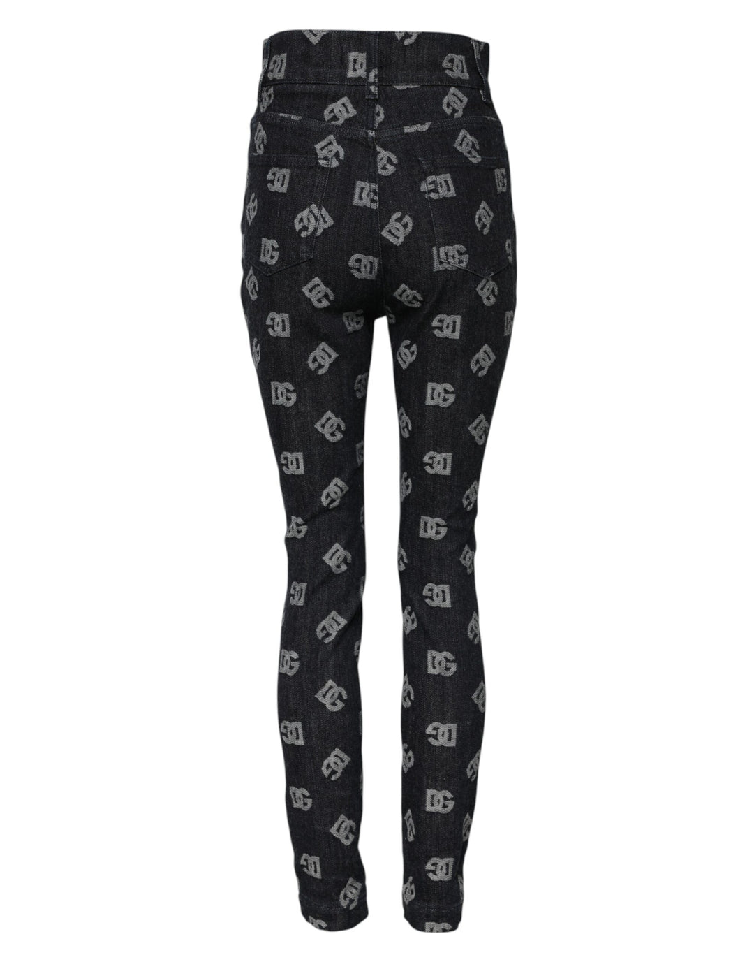 Black DG Logo High Waist Skinny Denim Jeans