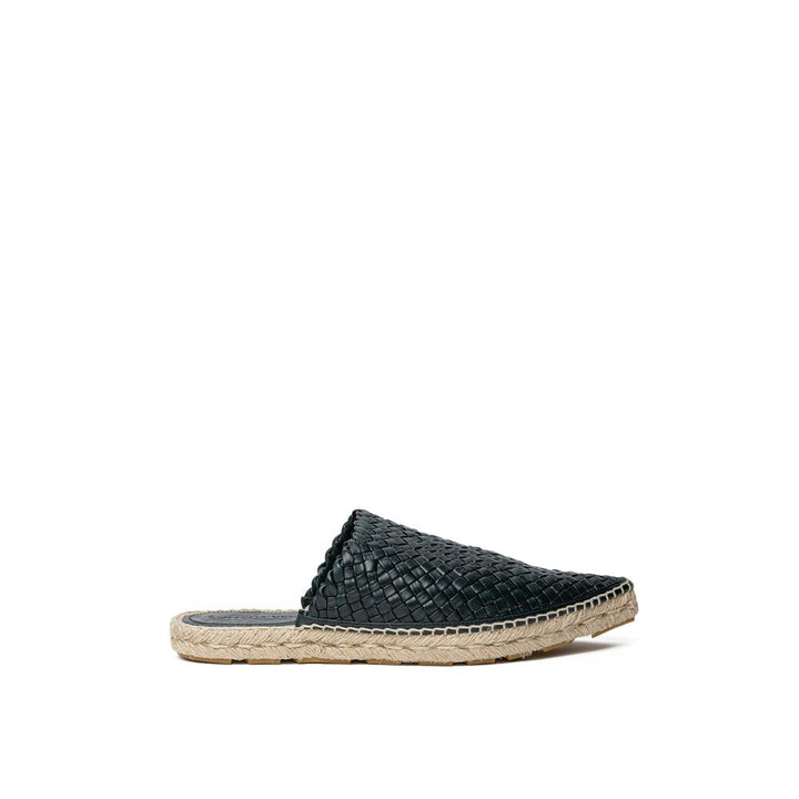Green Leather Espadrille