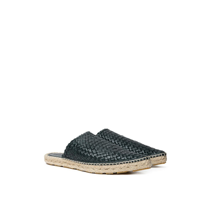 Green Leather Espadrille