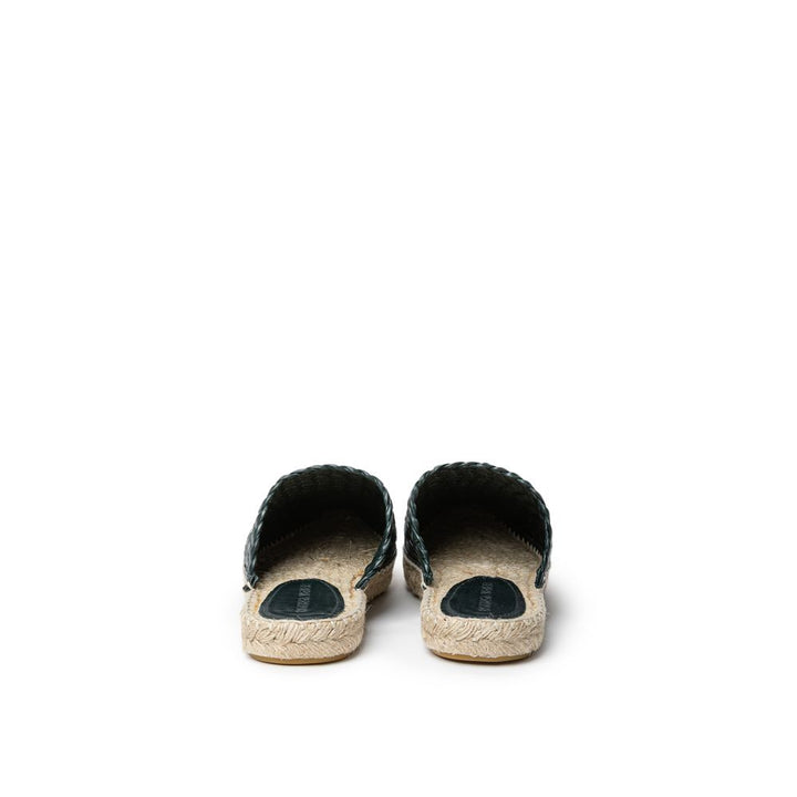 Green Leather Espadrille