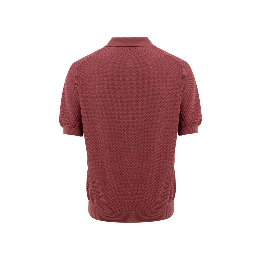 Red Cotton Polo Shirt