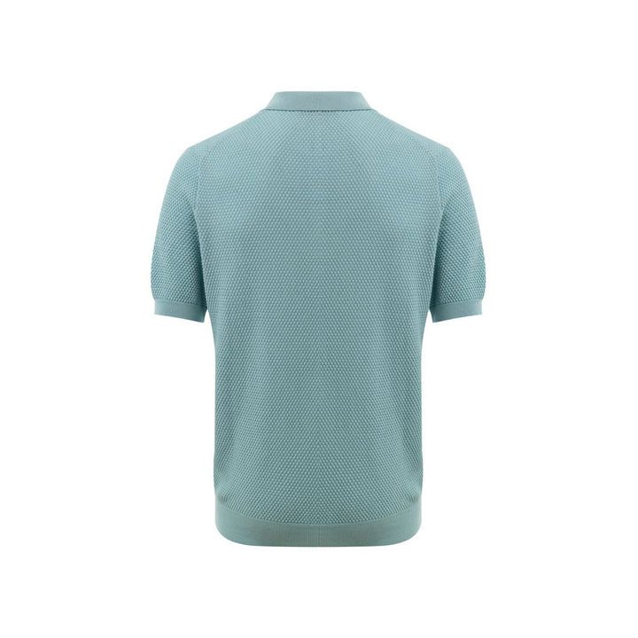 Blue Cotton Polo Shirt