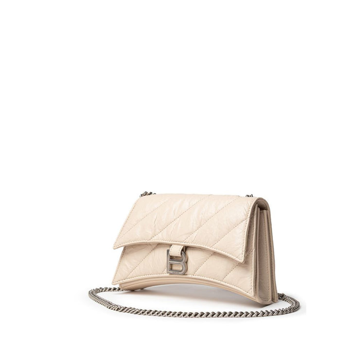 Beige Leather Shoulder Bag