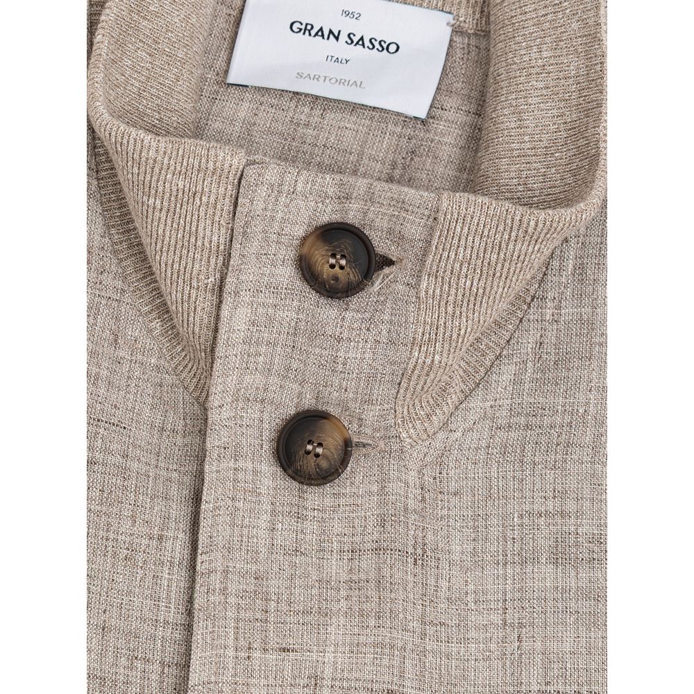 Beige Linen Jackets & Coat