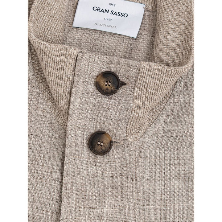 Beige Linen Jackets & Coat