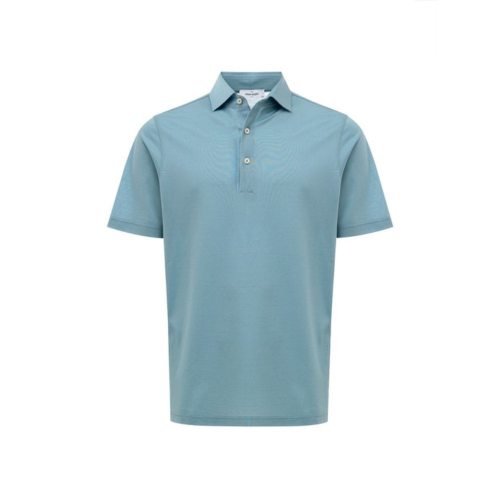 Blue Cotton Polo Shirt
