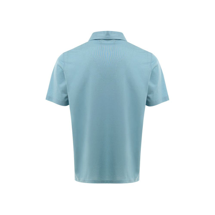 Blue Cotton Polo Shirt