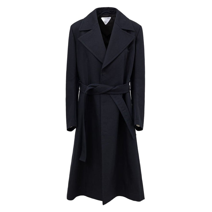 Blue Cotton Trench Coat