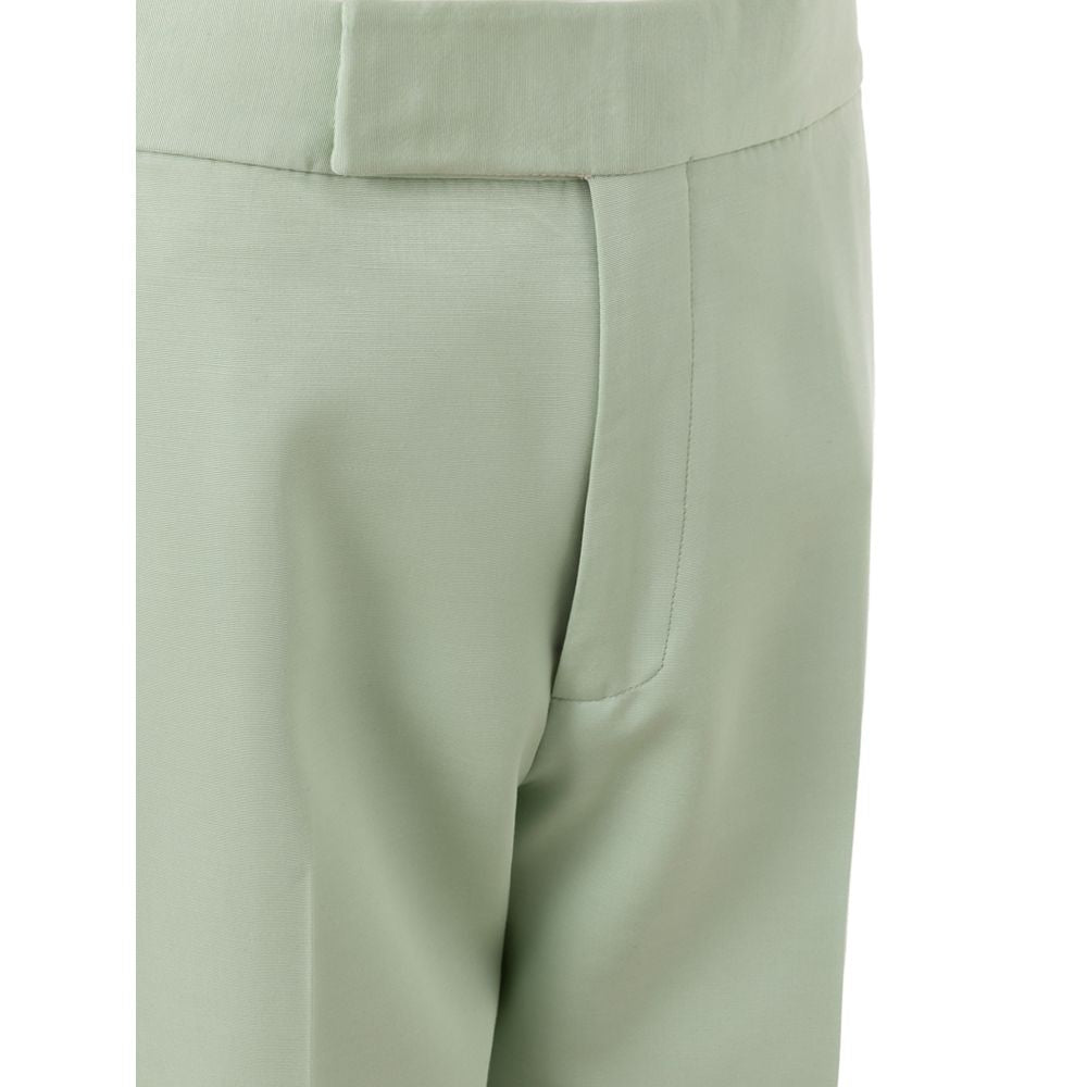 Green Viscose Chino Pant