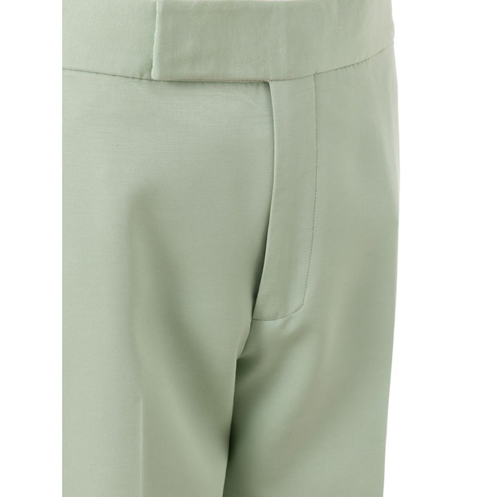 Green Viscose Chino Pant