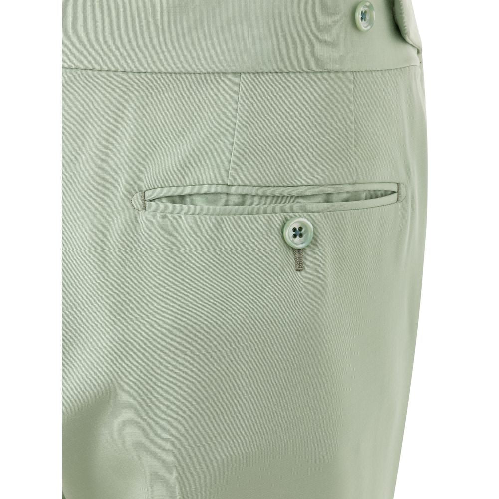 Green Viscose Chino Pant