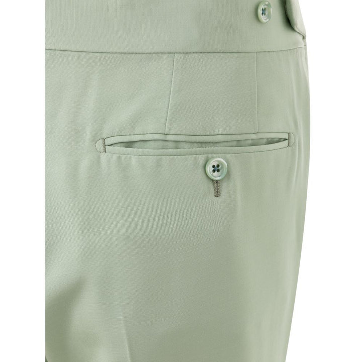 Green Viscose Chino Pant