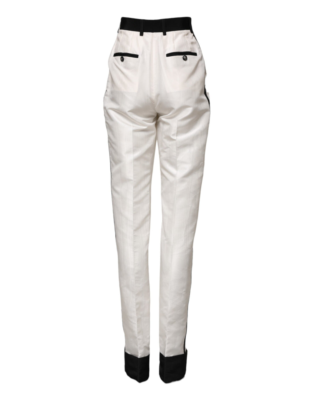 White High Waist Straight Dress Trouser Pants