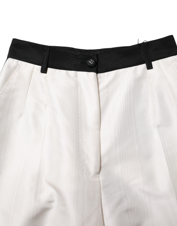 White High Waist Straight Dress Trouser Pants