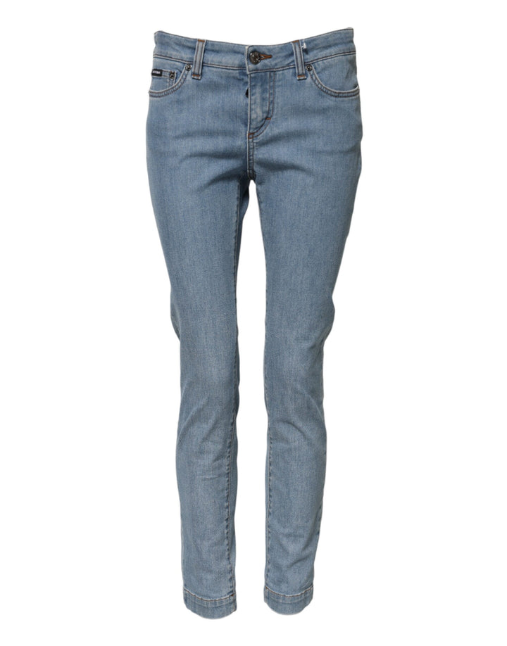Blue Cotton PRETTY MidWaist Skinny Denim Jeans