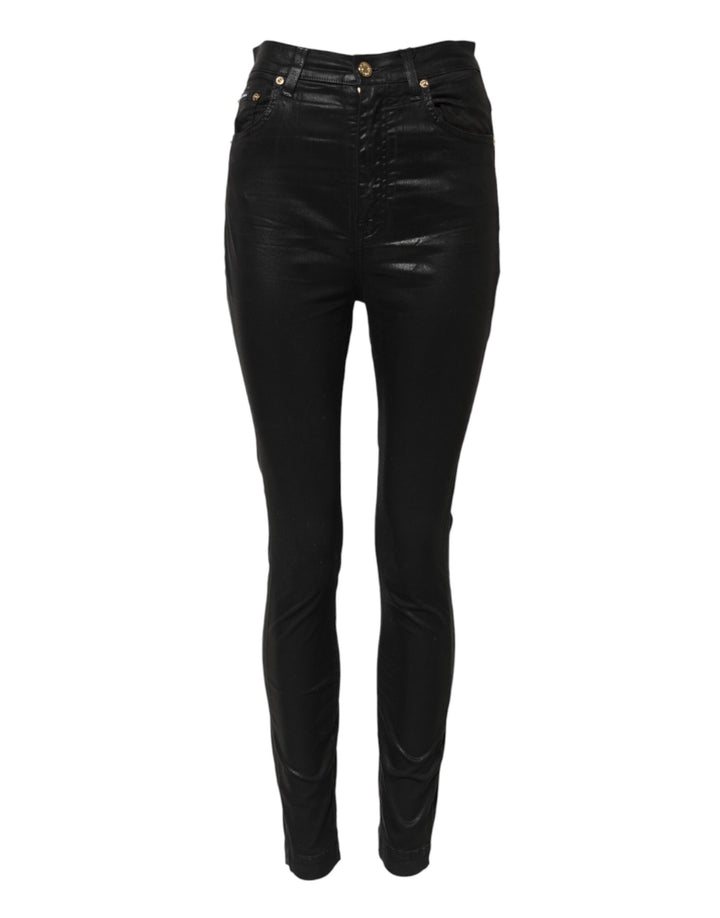 Black GRACE High Waist Skinny Denim Jeans