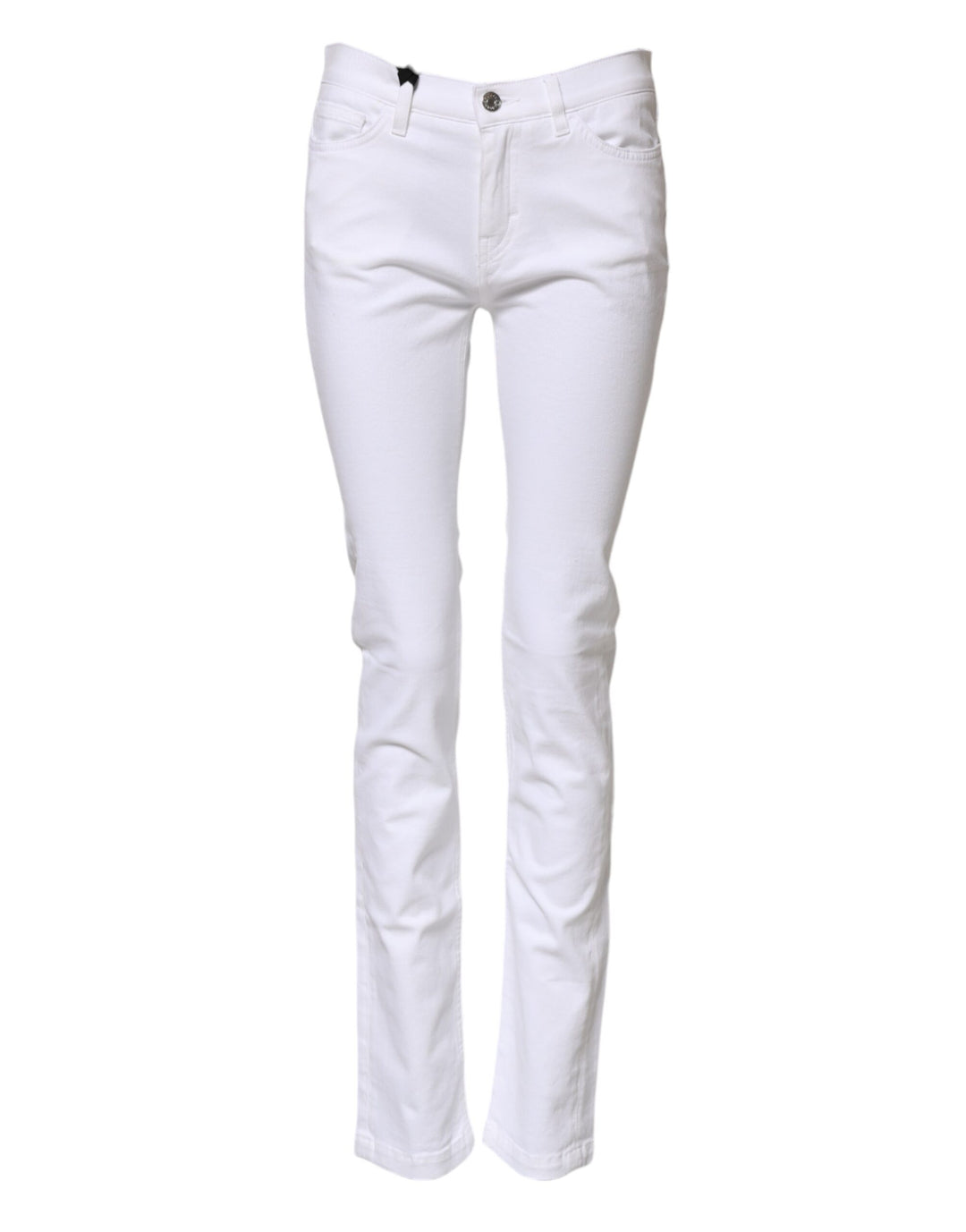 White GRACE Mid Waisted Skinny Denim Jeans