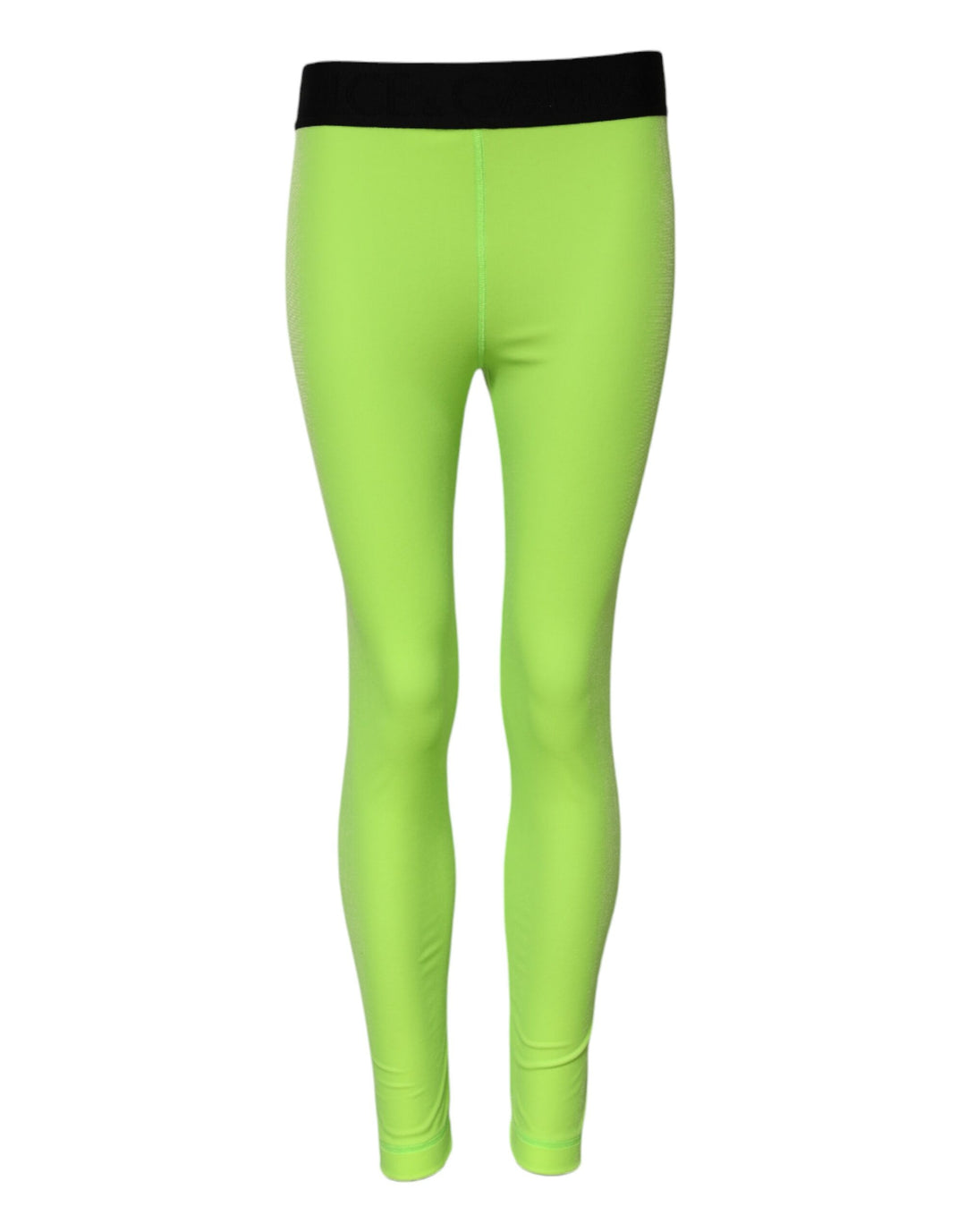 Green Nylon Slim Fit Leggings Pants