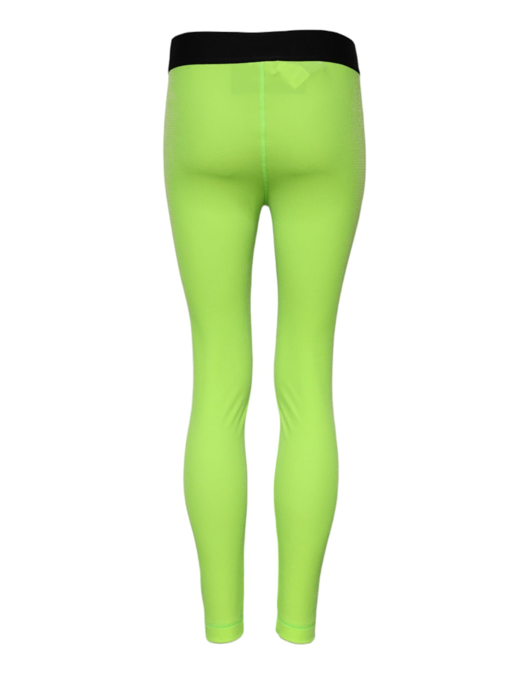 Green Nylon Slim Fit Leggings Pants
