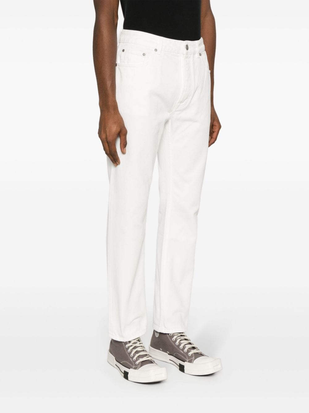 logo-embossed straight jeans-2