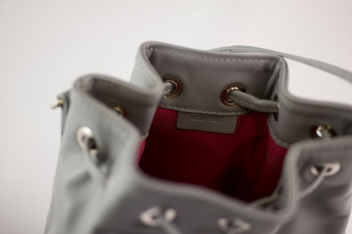 LA ROSE leather satchel bag black-37