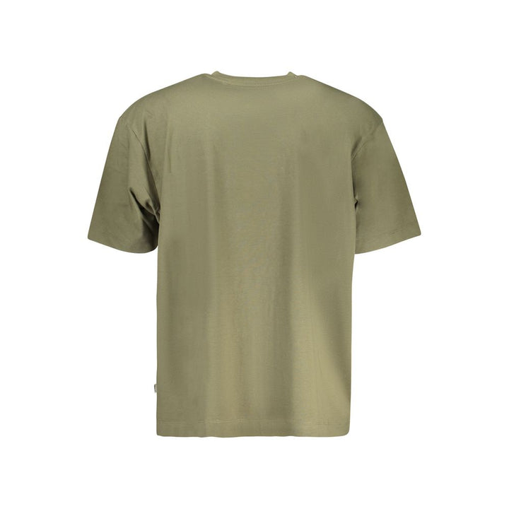 Green Cotton Men T-Shirt